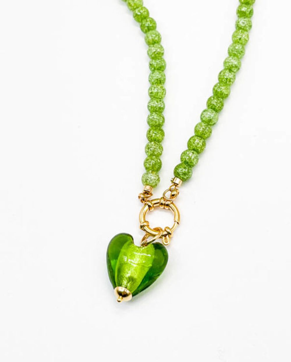 Чокер из камня 6 мм / green snow quartz / Чокер из камня 6 мм / green snow quartz /