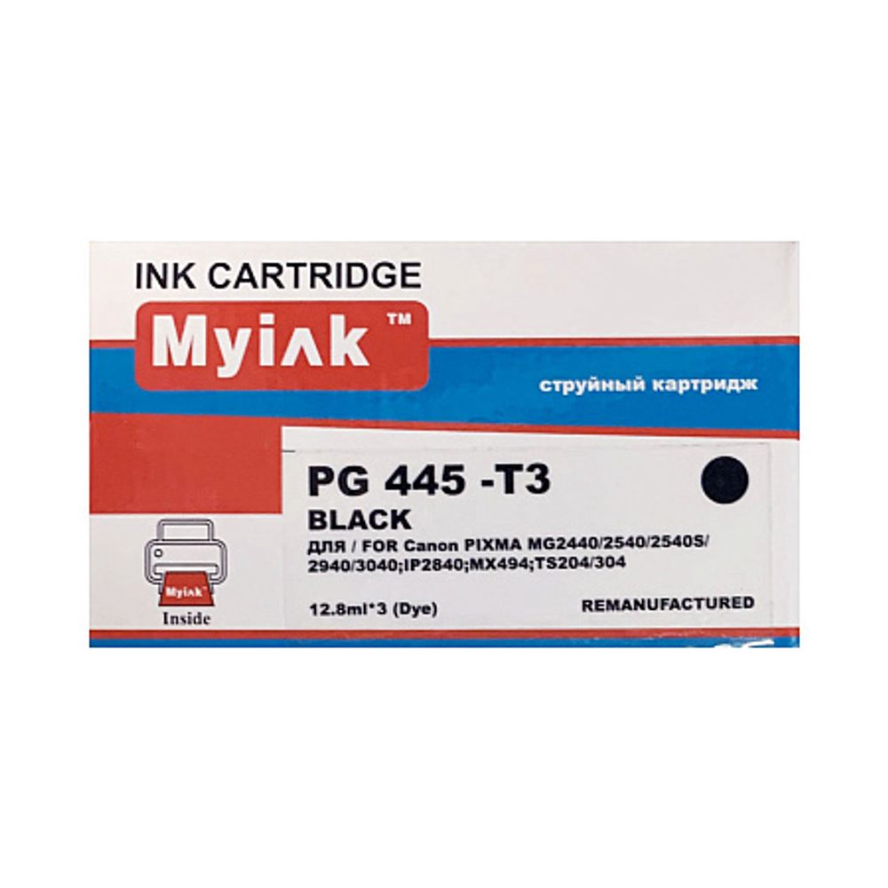 Картридж для CANON  PG-445 PIXMA MG2440/ MG2540/ IP2840 ECO-SAVER  (12,8ml * 3шт) Black  MyInk