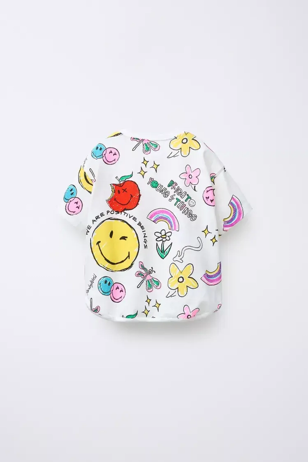 ZARA ФУТБОЛКА С ПРИНТОМ SMILEYWORLD ®, БЕЛЫЙ