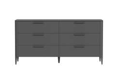 Комод Type 6 ящиков ширина 170 см (темно-серый)