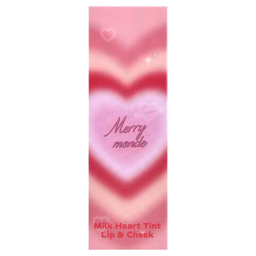 Merrymonde, Milk Heart, тинт для губ и щек, 05 яблочный, 5 г