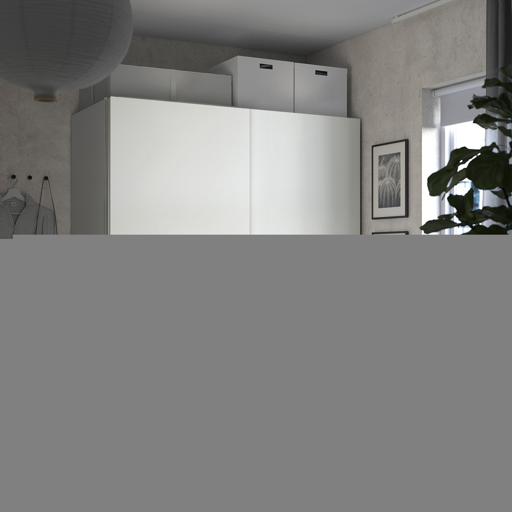 Шкаф-купе PAX HASVIC IKEA комбинация с 3 полками (белый)  120*60*240