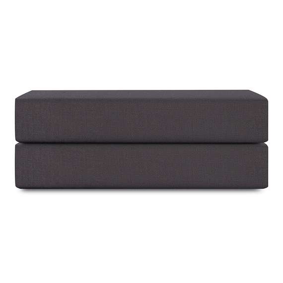 Простыня на резинке из премиального сатина темно-серого цвета из коллекции essential, 200х200х30 см