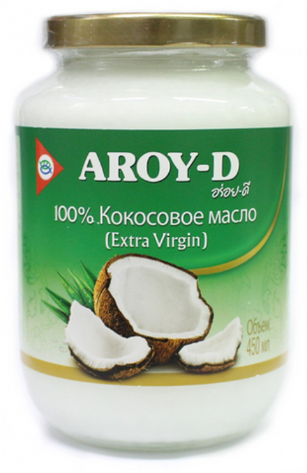 Масло кокосовое 100% 450 мл Aroy-D