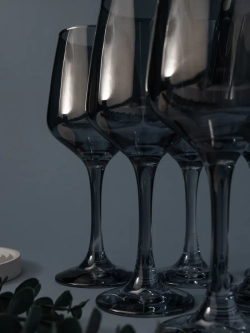 Набор бокалов для вина, 450 мл, 6 шт. серые