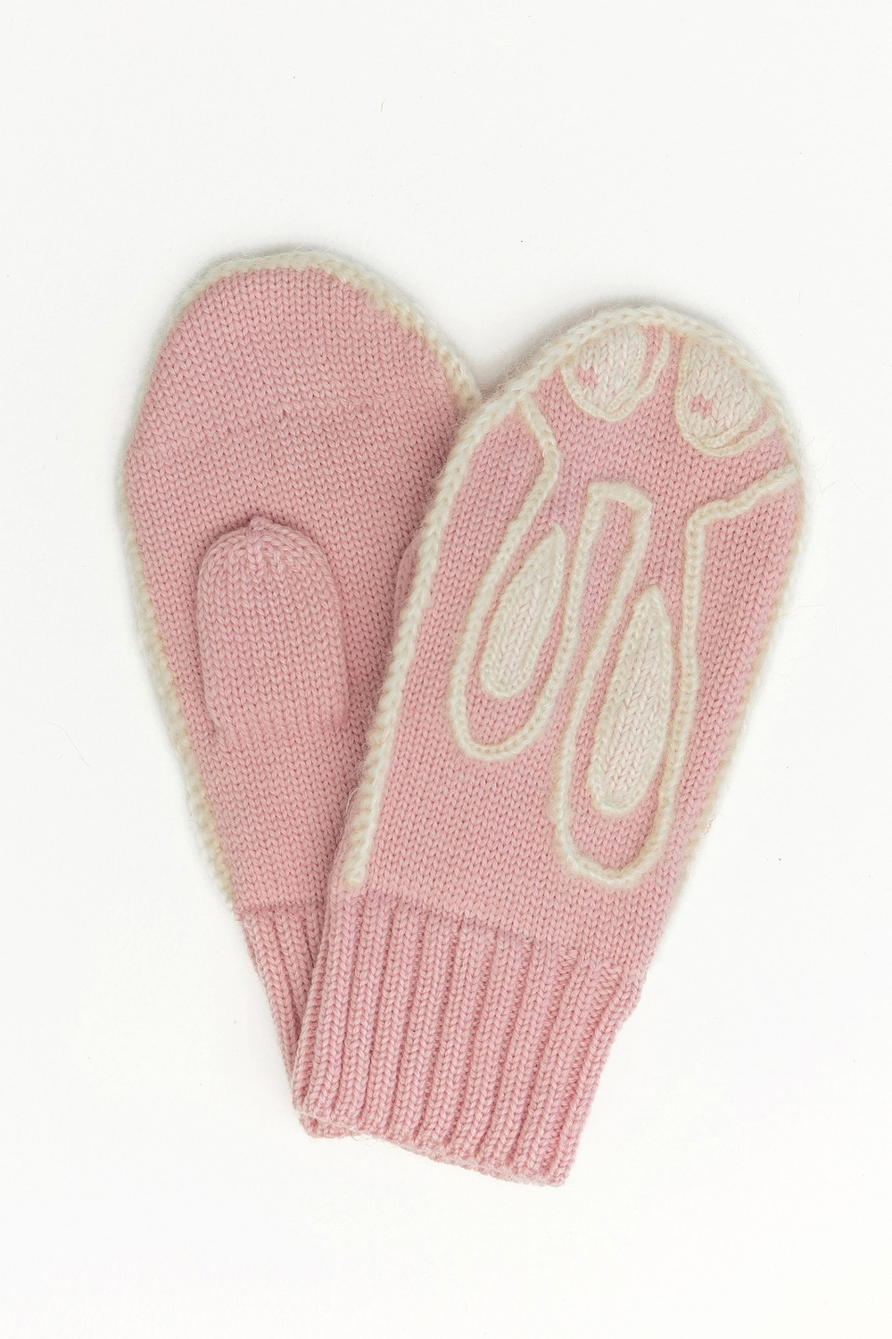 Розовые варежки «Зайчики»