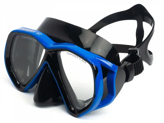 Набор маска+трубка Sargan Неро черный/синий