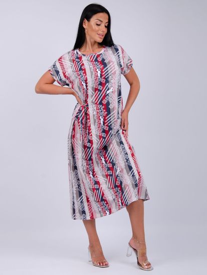 Платье красная абстракция большие размеры