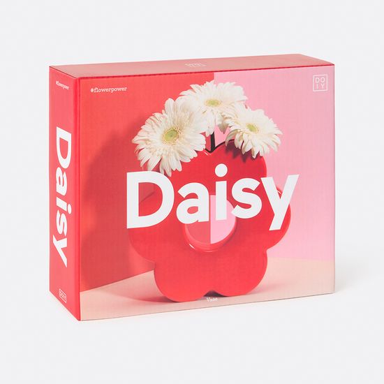 Ваза для цветов daisy, 20 см, красная