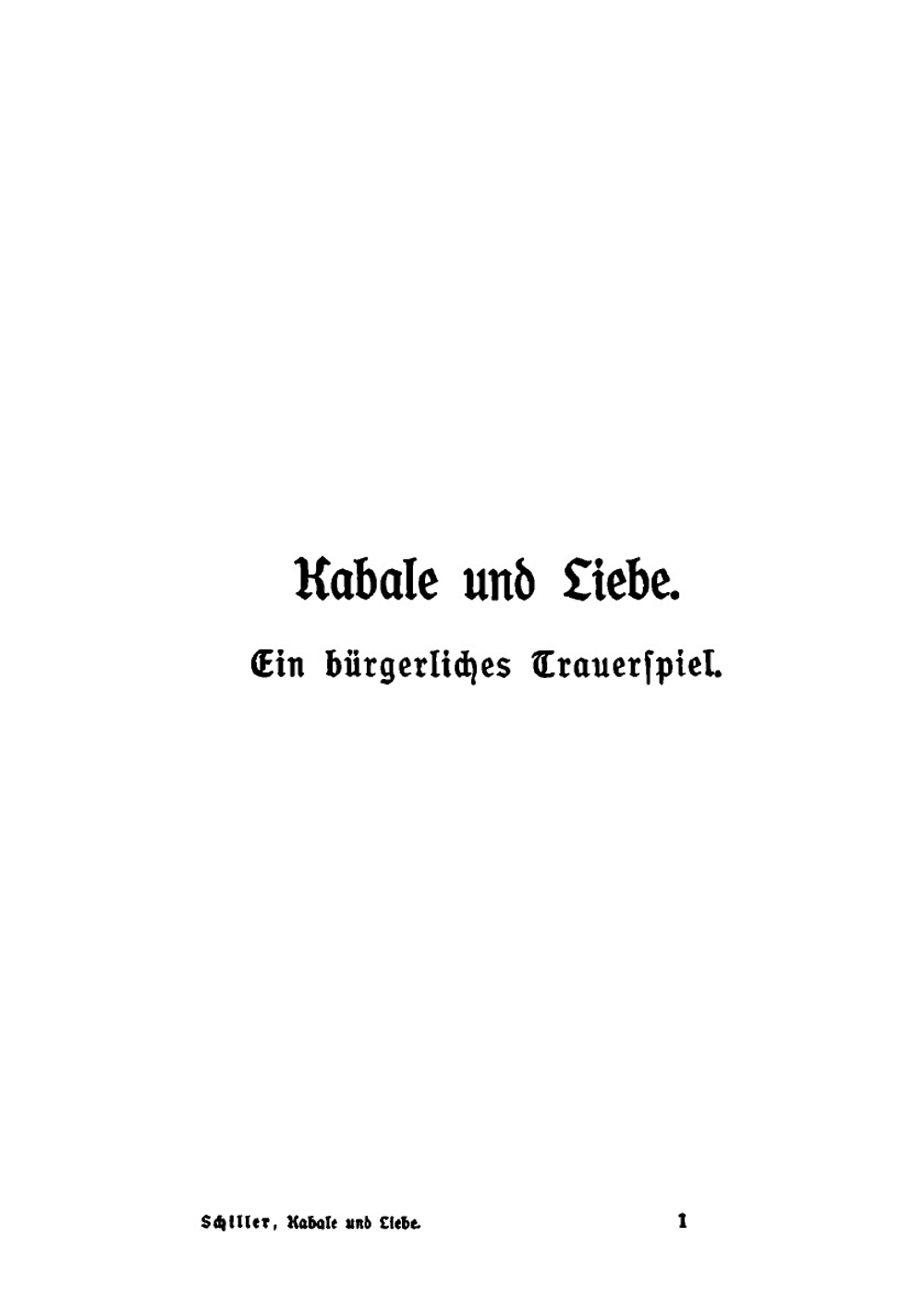 Kabale und liebe | Friedrich Schiller