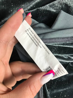 Платье Zarina с мерцанием бархатное, визуально 46 размер