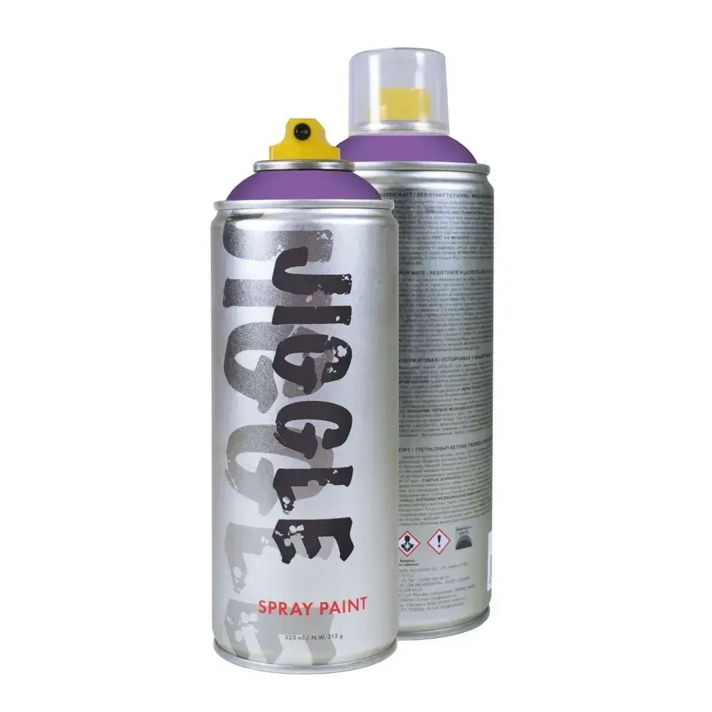 Аэрозольная краска для граффити в баллончике JIGGLE PRO суперматовая, 520 мл, LILAC / Сирень
