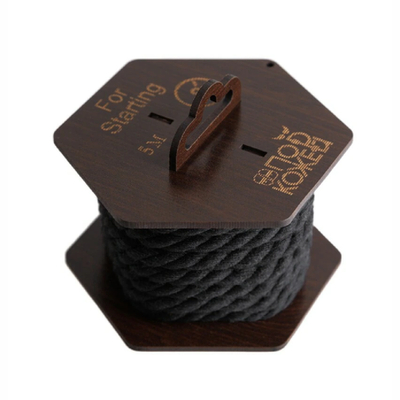 Хлопковая черная веревка для шибари на катушке 5 м