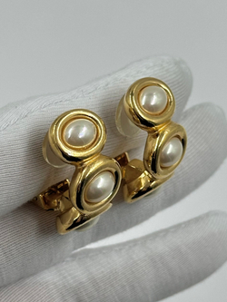 Клипсы полукольца с «жемчугом» Christian Dior