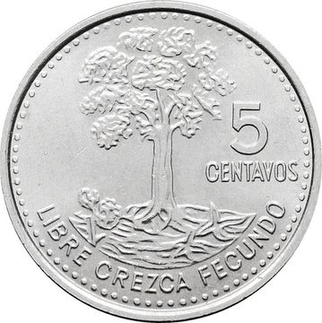 5 сентаво 2010 Гватемала. Хлопковое дерево