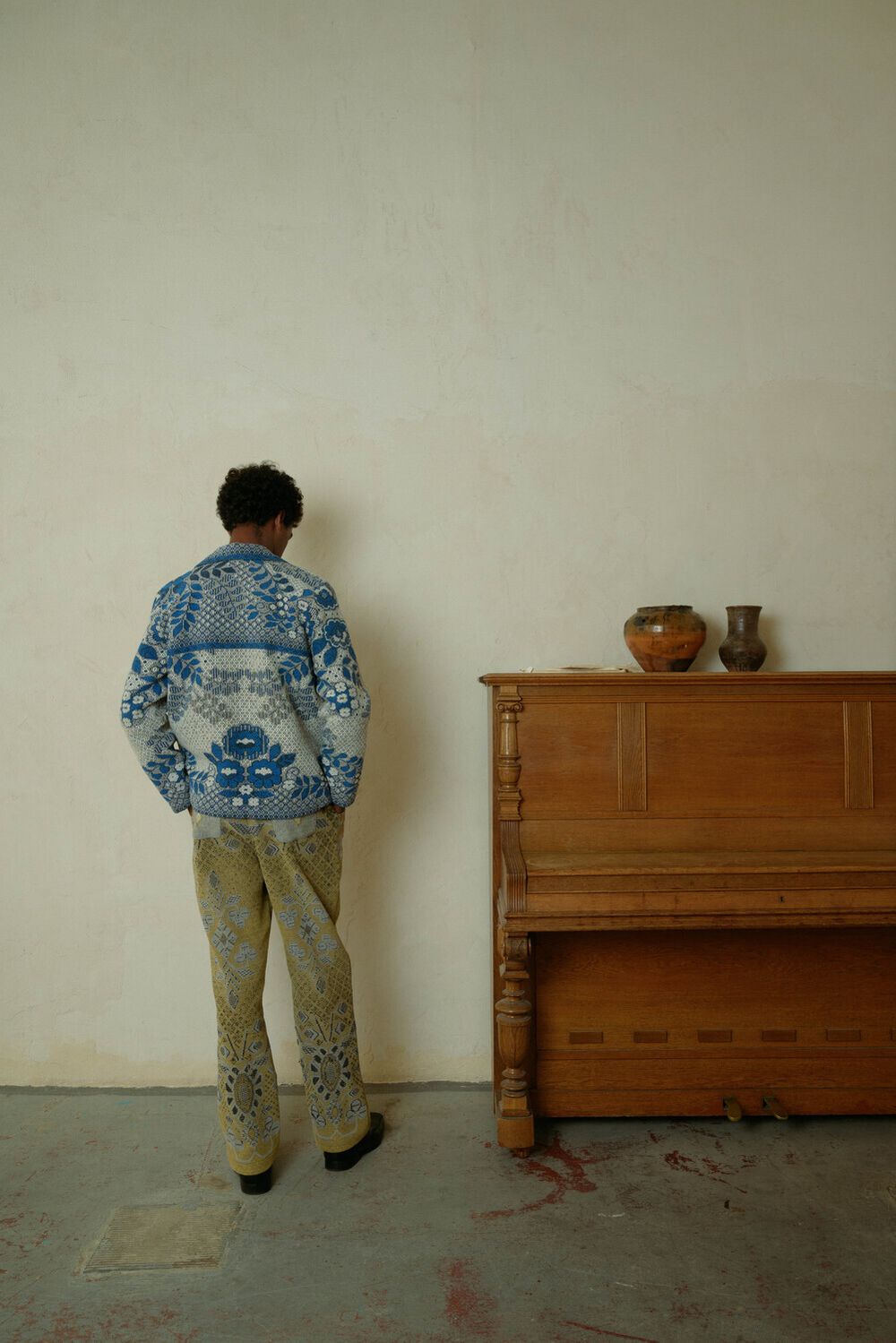 Куртка Soeurs с Цветами / Dark Blue Flowers темно-синяя