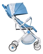 Коляска детская прогулочная Farfello Comfy Go (Blue/colorful white frame CG-102)