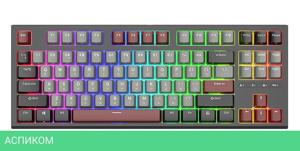 Клавиатура Royal Kludge RK-R87 Blue switch Black/Gray/Red