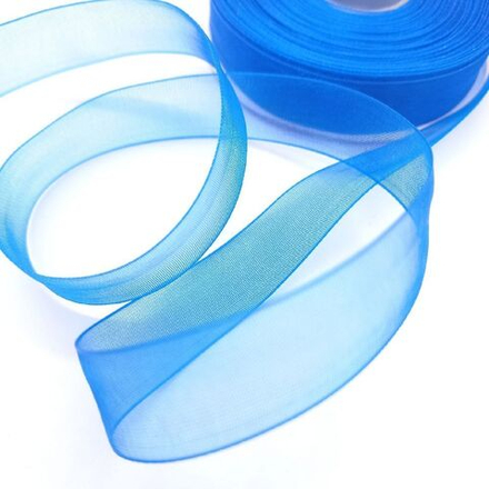 Лента органза 15мм цв.СИНИЙ