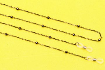 Цепочка плетение Перлина чёрная WH034, 70 см, 1шт
