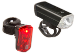 Фара с фонарём M-WAVE Li-Ion АКБ USB-зарядка 1 диод 1W 20люкс/95люм/3ф алюминий и 1 диод 0,5W/2ф красный