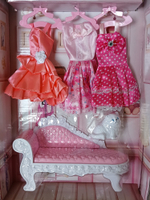 Кукла в наборе арт. 6935-A, с одеждой, обувью и мебелью, высота 28 см, сгибаются руки