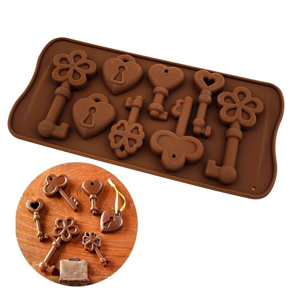 Силиконовая форма для шоколада "Ключи"