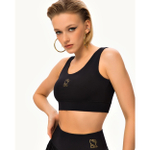 ОДЕЖДА ДЛЯ ТЕННИСА Женская, Топ RAQUETA PAINTED BLACK .