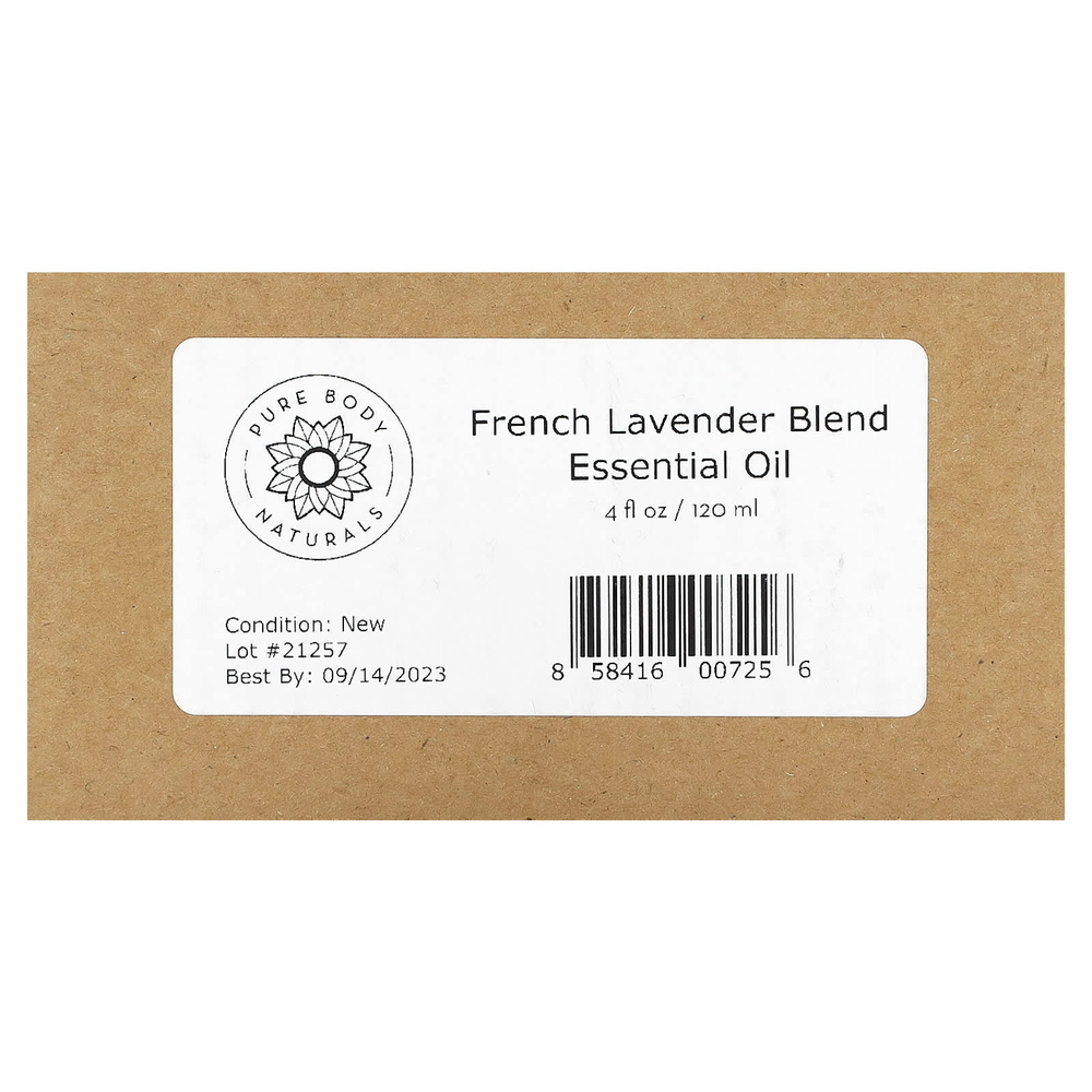 Pure Body Naturals, 100% чистое эфирное масло лаванды, 120 мл (4 жидк. унц.)