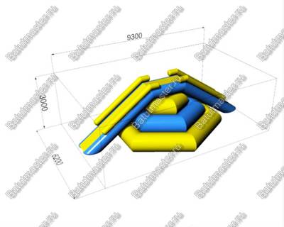 Модуль аквапарка «Веселые ярусы», 8,7×3×2,6 м