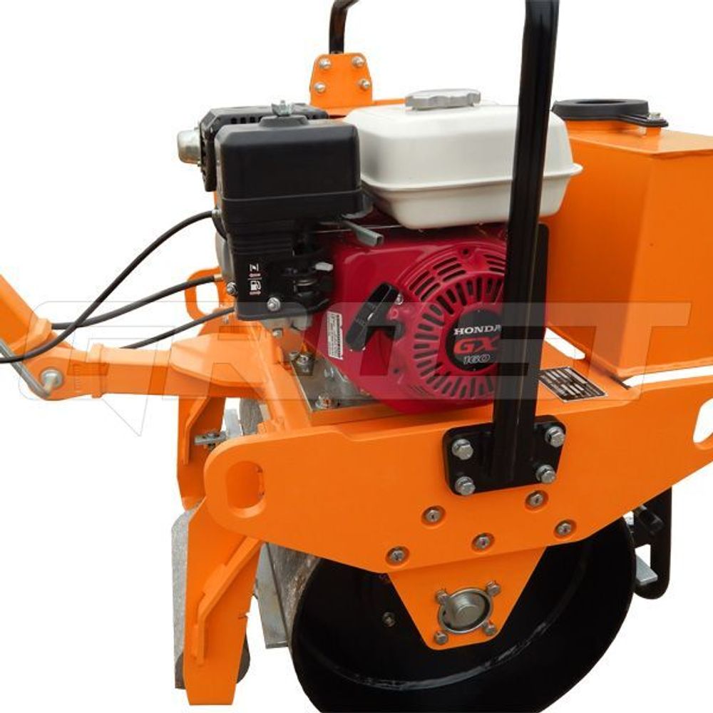 Ручной мини виброкаток GROST VR300S одновальцовый - [283 кг / Honda GX160]