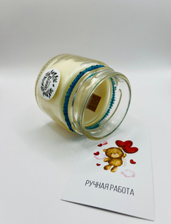 Свеча Brand-Is "Lost Cherry", ароматическая, соевая, в стеклянном подсвечнике