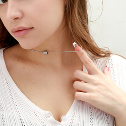 Цепочка с подвеской женская бижутерия, серебро