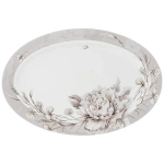Блюдо фарфоровое 36*24см «WHITE FLOWER»