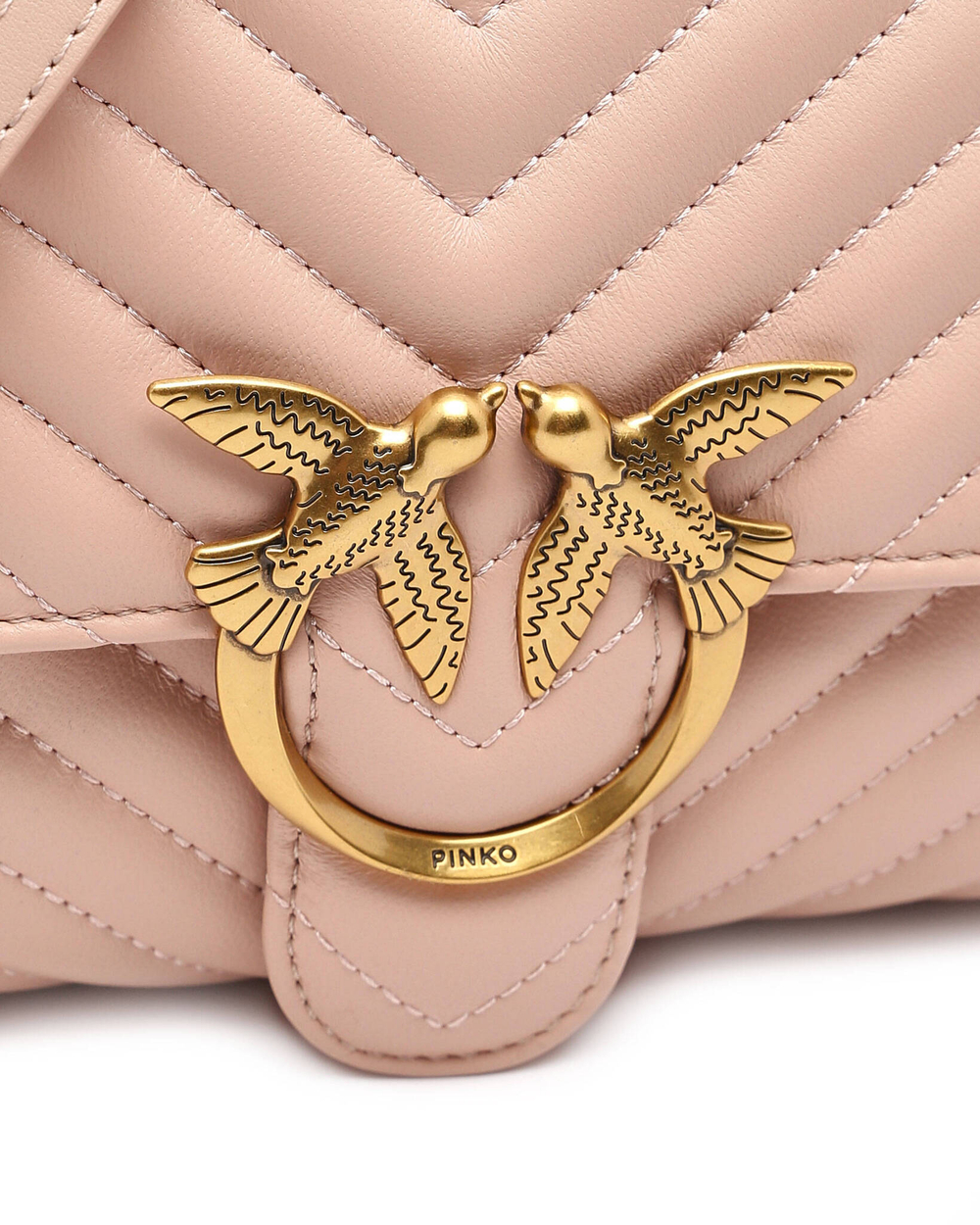кожаная сумка через плечо love lady puff classic Pinko - пудро-розовый(100043 A0GK)
