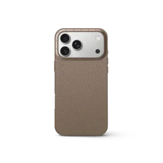 Чехол для iPhone 17 - Зернистая кожа - бежевый