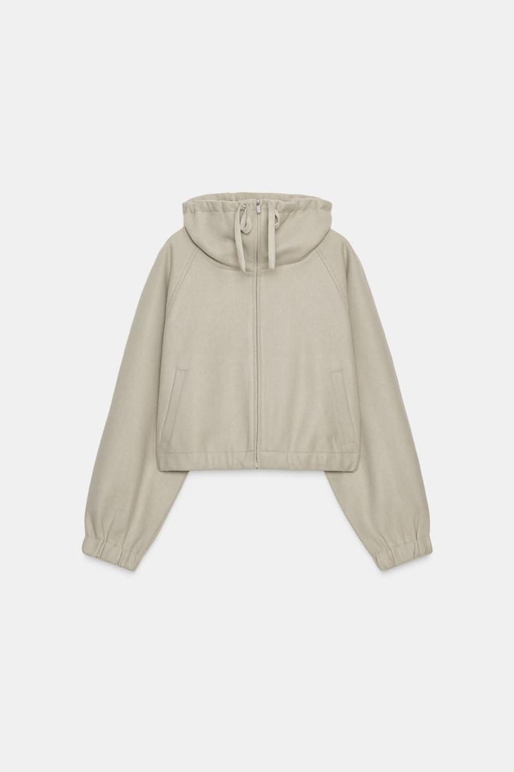 ZARA МЯГКАЯ ТОЛСТОВКА, ЗЕЛЕНЫЙ/СЕРЫЙ