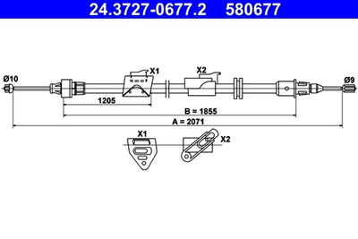 ATE - 24372706772-ATE - Cable Pull, parking brake