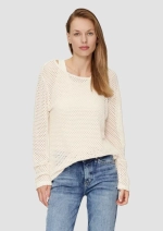 Свитер расслабленного кроя с ажурным рисунком