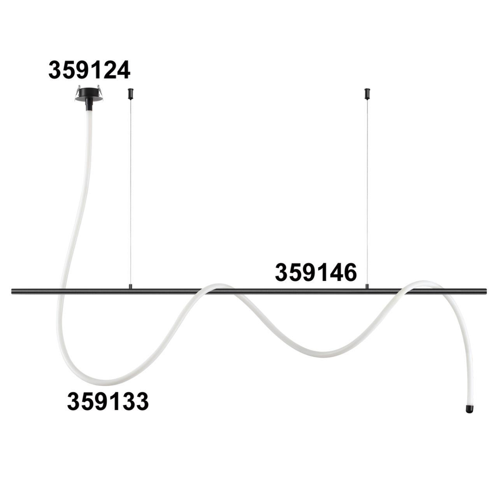 359133 KONST NT23 000 черный Светильник светодиодный IP20 LED 4000K 38W 170-265V 3800Лм RAMO