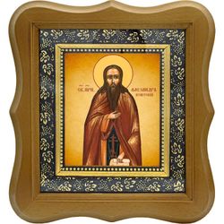 Александр Куштский преподобный. Икона на холсте.