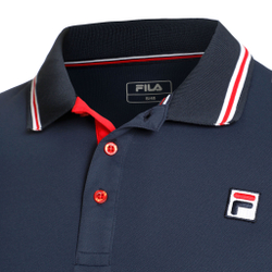 Мужское теннисное поло Fila Core Button Piro Polo Men - Dark Blue, Red