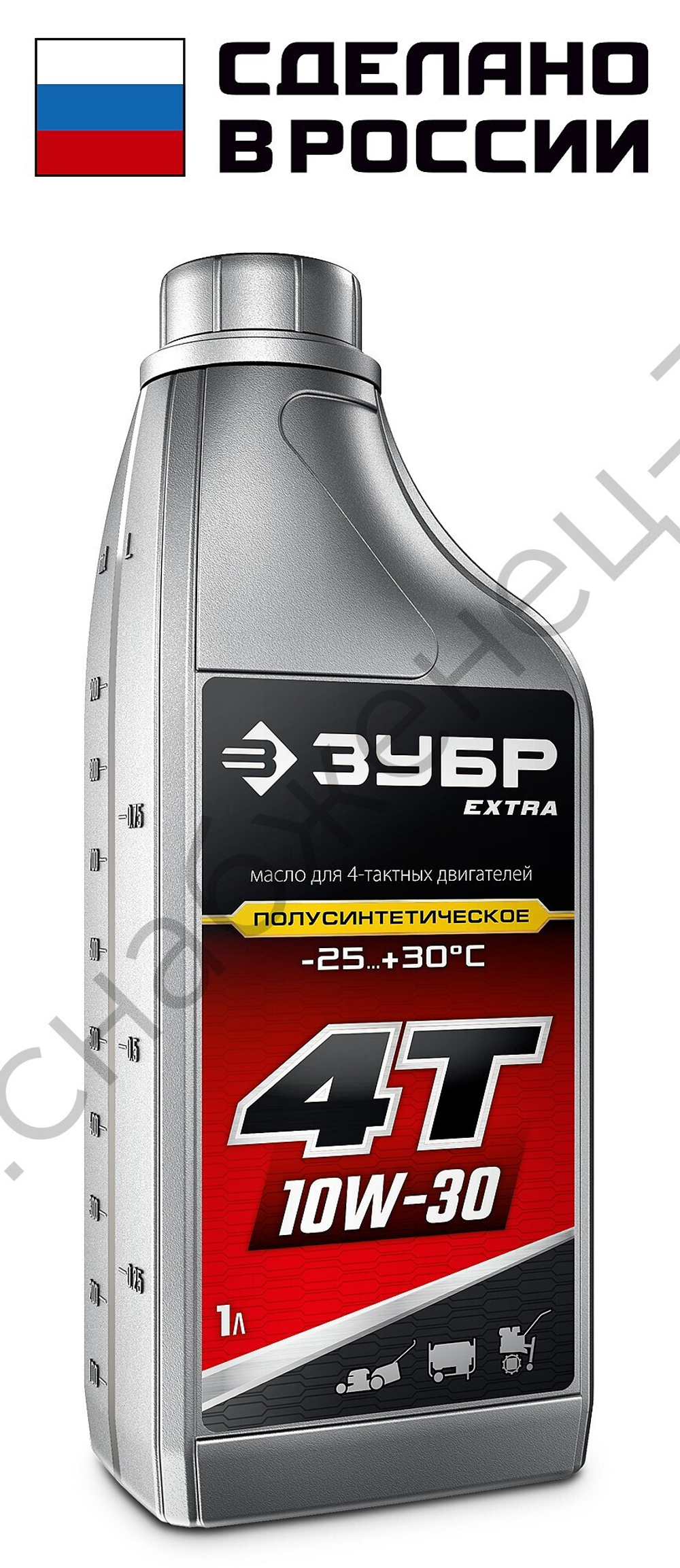 ЗУБР 4Т-10W30, 1 л, полусинтетическое масло для 4-тактных двигателей, EXTRA (70610-1)