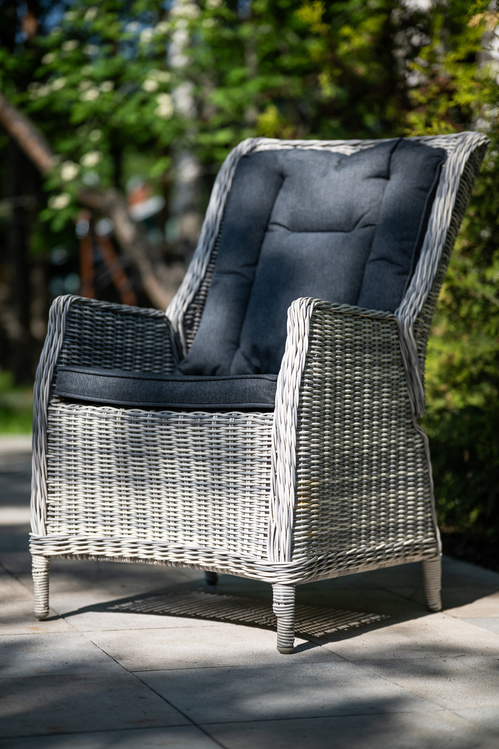 Регулируемое кресло из искусственного ротанга Besta Fiesta ВЕРОНА, серый