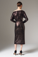 51633 Платье женское (медно-черный)