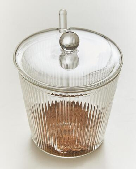 Zara Home сахарница из боросиликатного стекла, цвет прозрачный, 11.5 см