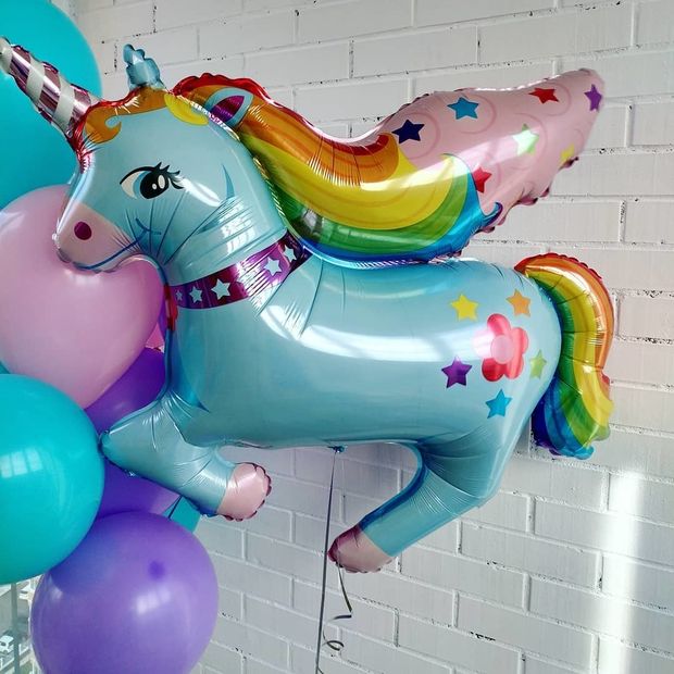 AN Шар фигура "Единорог радужный StreetШар " 37Шар "/84 см х 22Шар "/56 см (БГ-35)