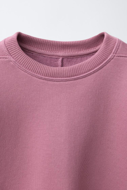 ZARA ТОЛСТОВКА С РЕЛЬЕФНОЙ НАДПИСЬЮ, ТЕМНО-РОЗОВЫЙ