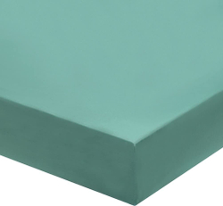 Простыня на резинке 200x200 Blanc des Vosges сатин бирюзовая