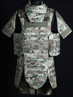 Жилет МСЗ2 + напашник, плечи, пояс, бёдра, пятиточечник + защитные вставки СВМПЭ Бр1, С2